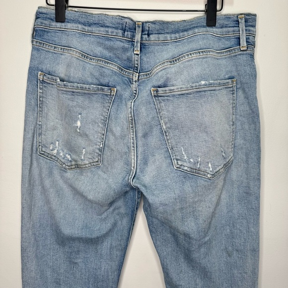 AGOLDE Sophie Crop Jean Chewed Hem & Waistband Size 30 Distressed Destroyed - Picture 8 of 14